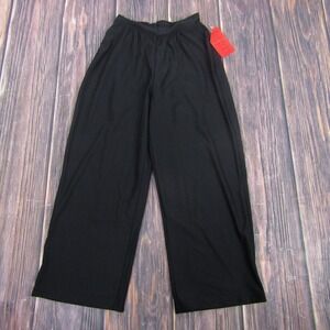 SPANX NEW Bod A Bing M Cropped Capri Shaping Pant 019W Black Lined Travel Yoga